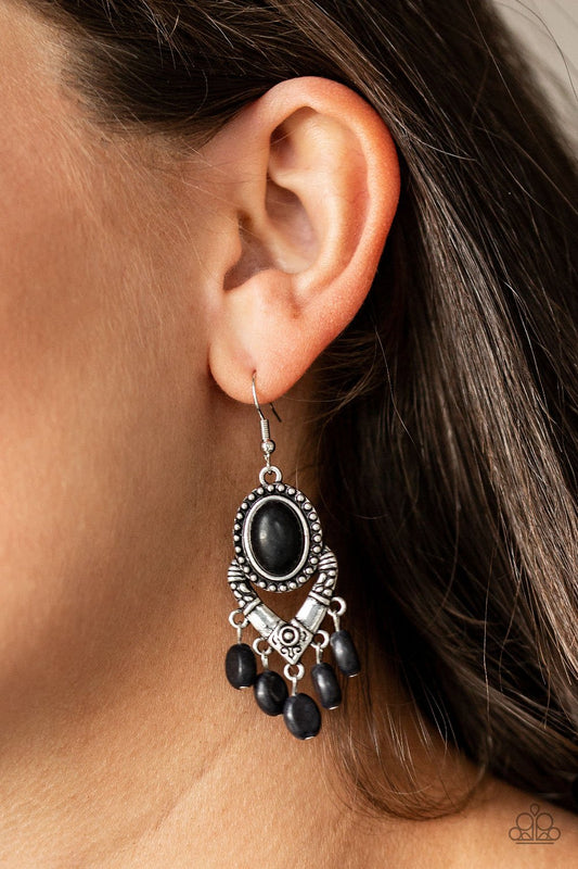 Southern Sandstone-black-Paparazzi earrings