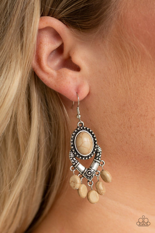 Southern Sandstone-brown-Paparazzi earrings