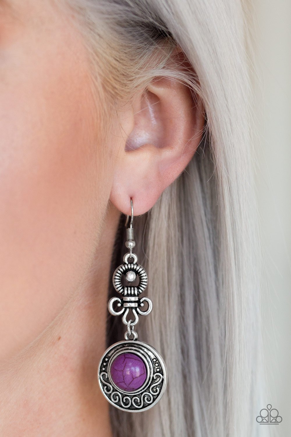 Southern Serenity - purple - Paparazzi earrings
