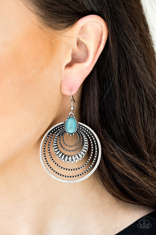 Southern Sol-blue-Paparazzi earrings