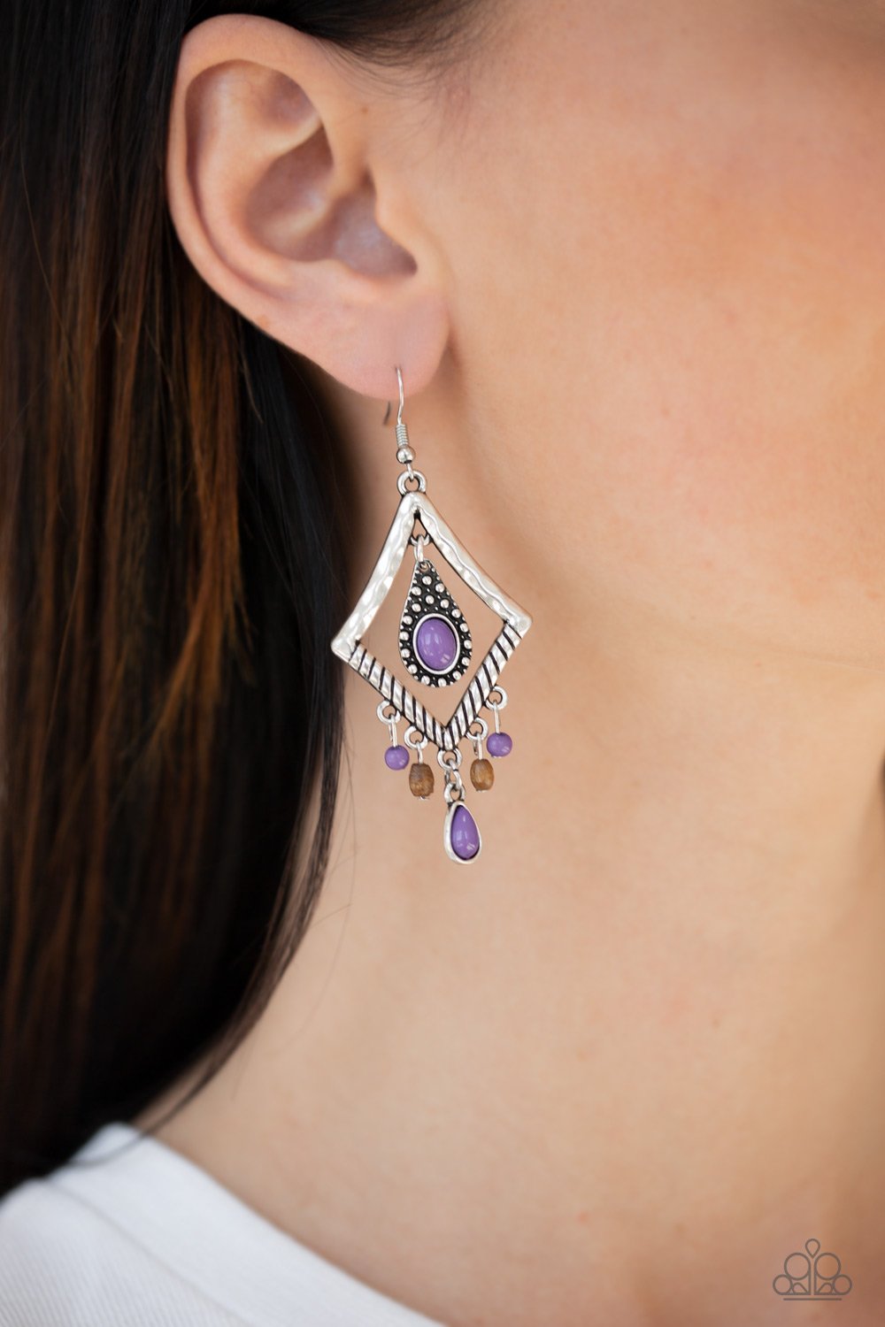 Southern Sunsets-purple-Paparazzi earrings