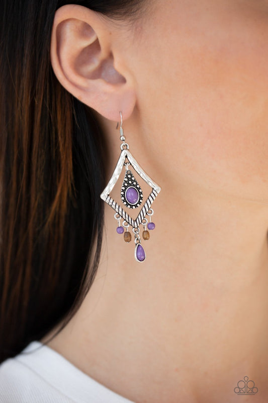 Southern Sunsets-purple-Paparazzi earrings