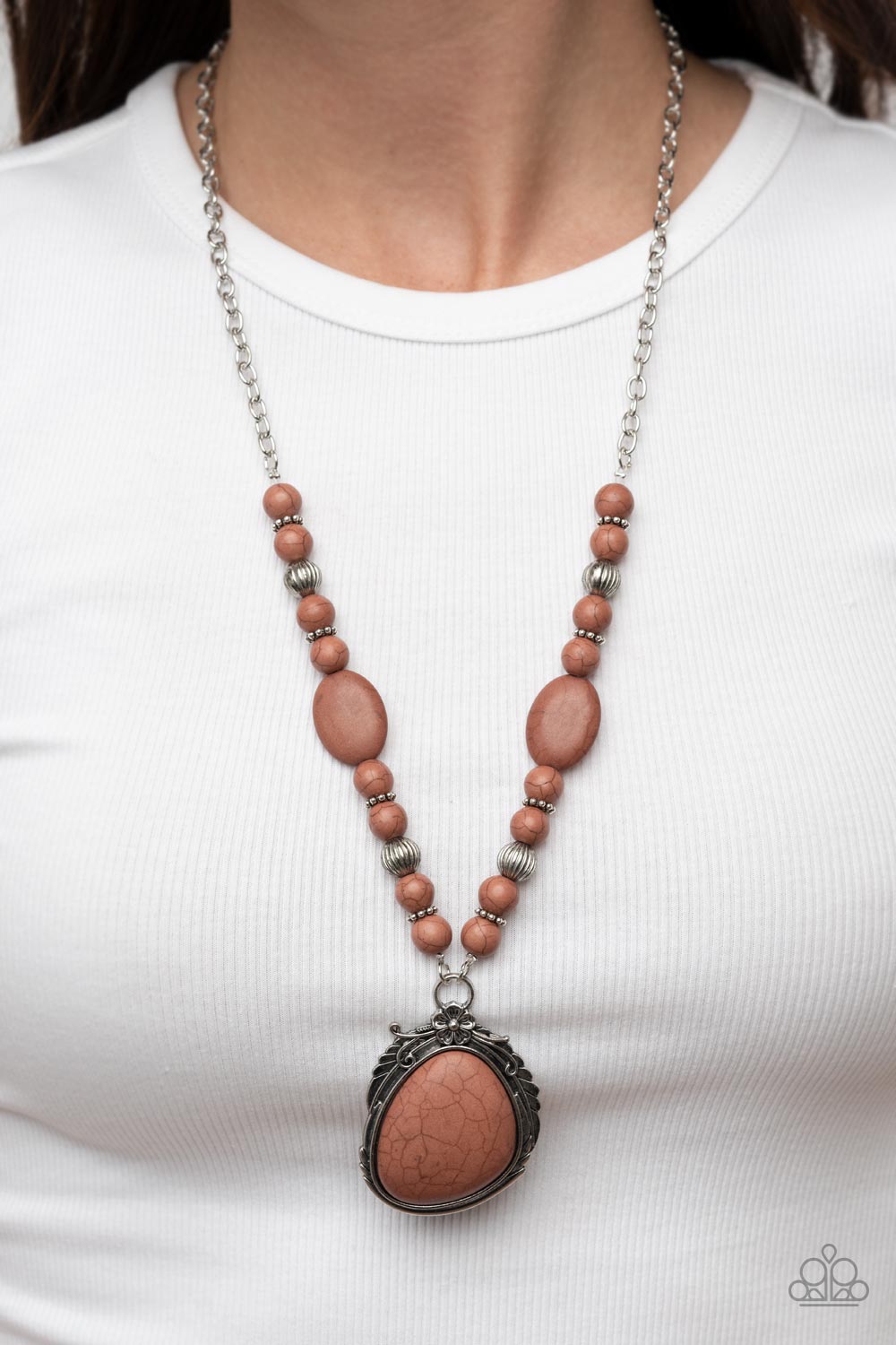 Southwest Paradise - brown - Paparazzi necklace