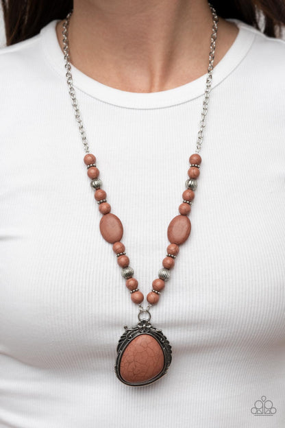 Southwest Paradise - brown - Paparazzi necklace
