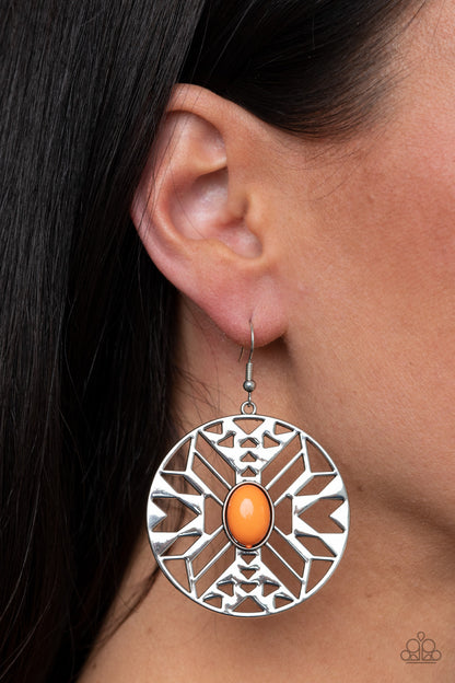 Southwest Walkabout - orange - Paparazzi earrings