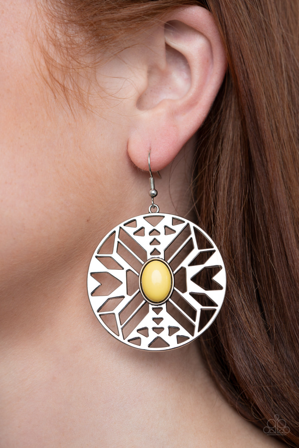 Southwest Walkabout - yellow - Paparazzi earrings