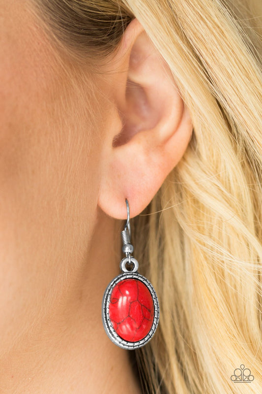 Southwest Sunsets - red - Paparazzi earrings