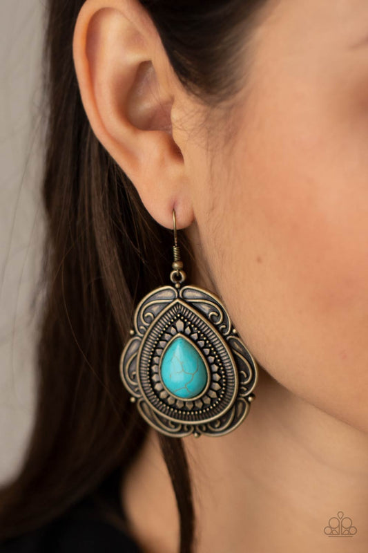 Southwestern Soul - brass - Paparazzi earrings