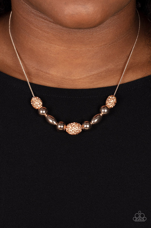 Space Glam - rose gold - Paparazzi necklace
