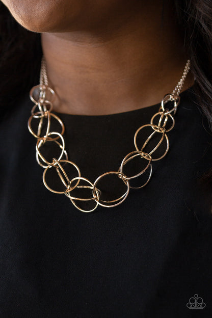 Space Walk - rose gold - Paparazzi necklace