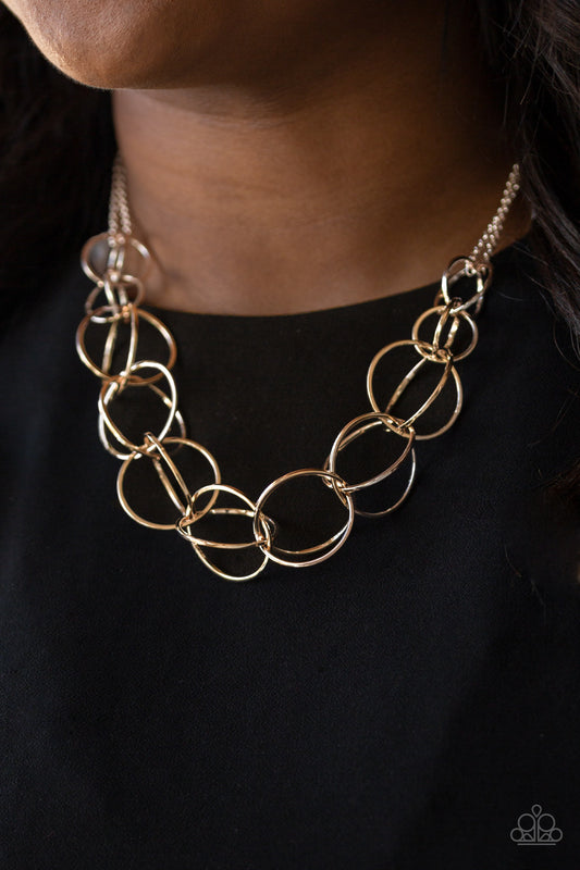 Space Walk - rose gold - Paparazzi necklace