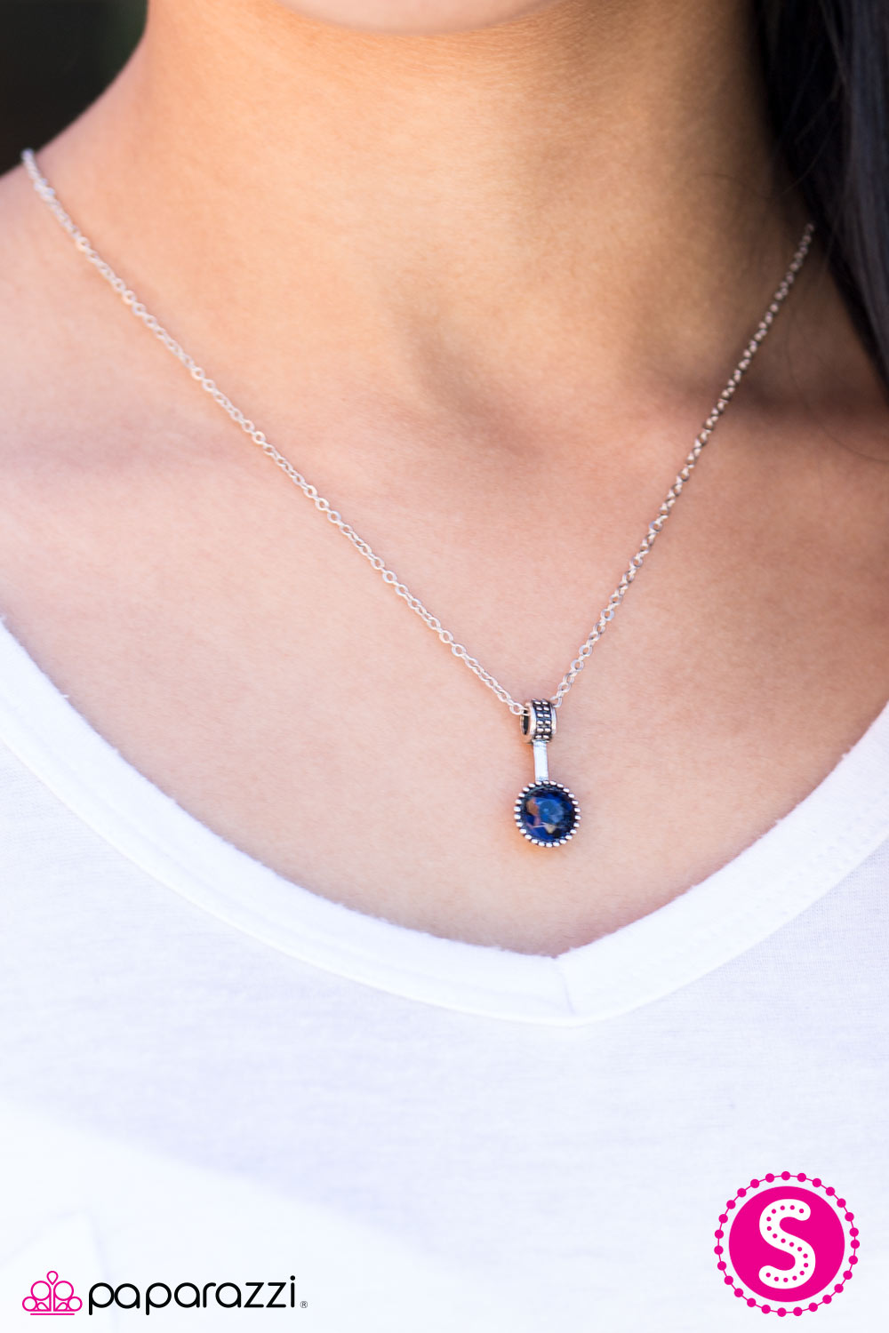 Spark In The Dark - Blue - Paparazzi necklace