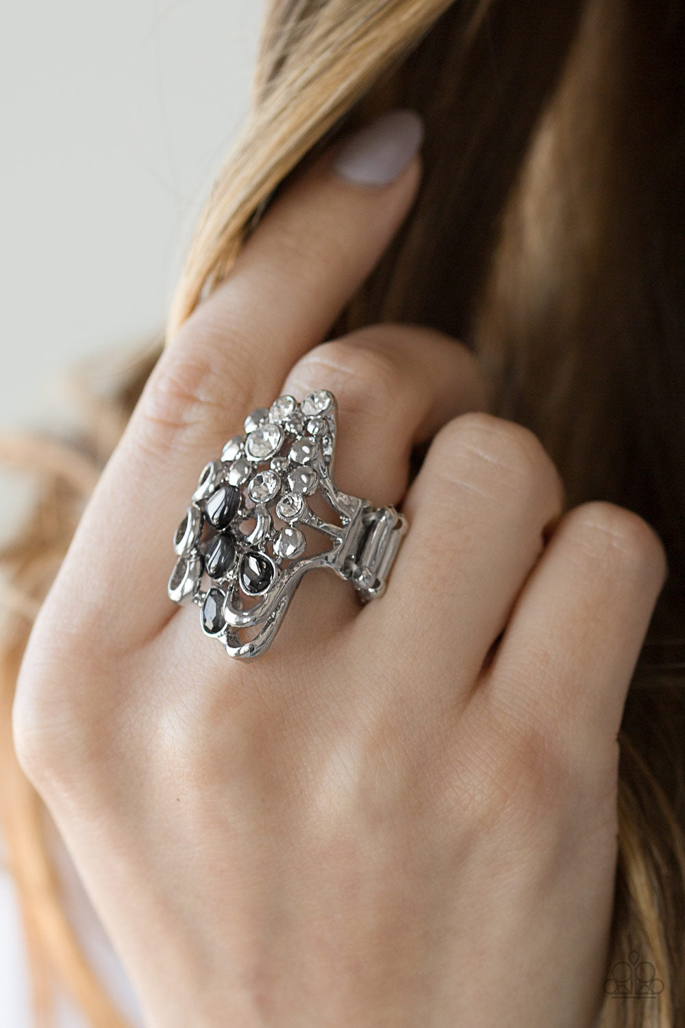 Sparkle Splash - black - Paparazzi ring