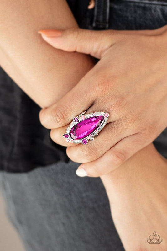 Sparkle Smitten - pink - Paparazzi ring