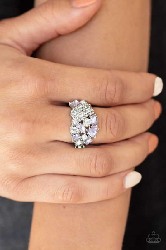 Sparkle Bust-purple-Paparazzi ring