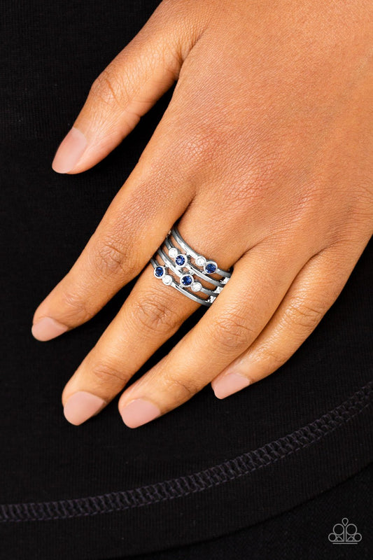 Sparkle Showdown - blue - Paparazzi ring