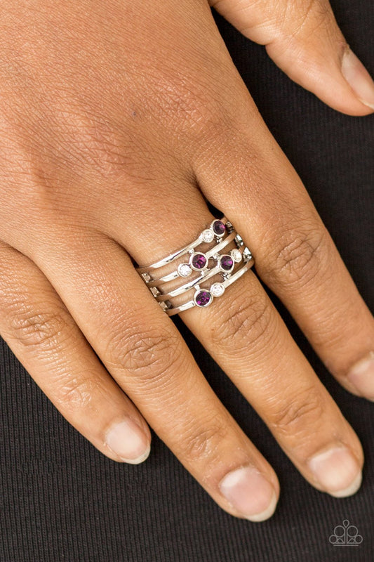 Sparkle Showdown-purple-Paparazzi ring