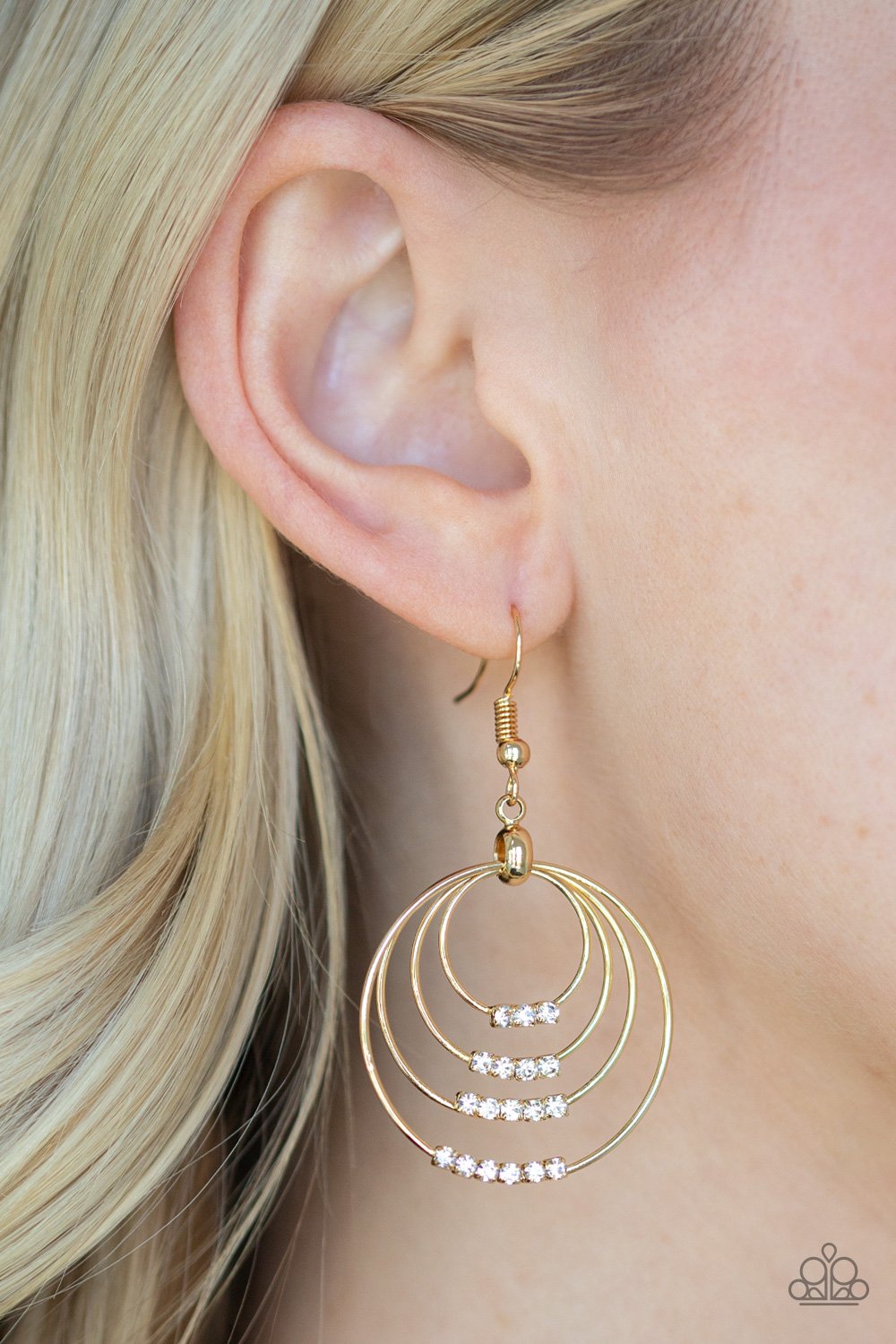 Sparkle Spectrum-gold-Paparazzi earrings