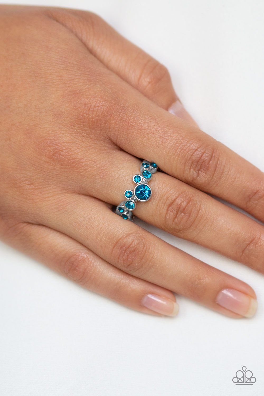 Sparkle Spree-blue-Paparazzi ring