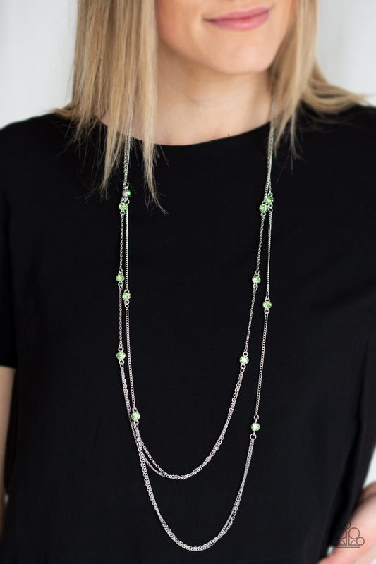 Sparkle of the Day-green-Paparazzi necklace