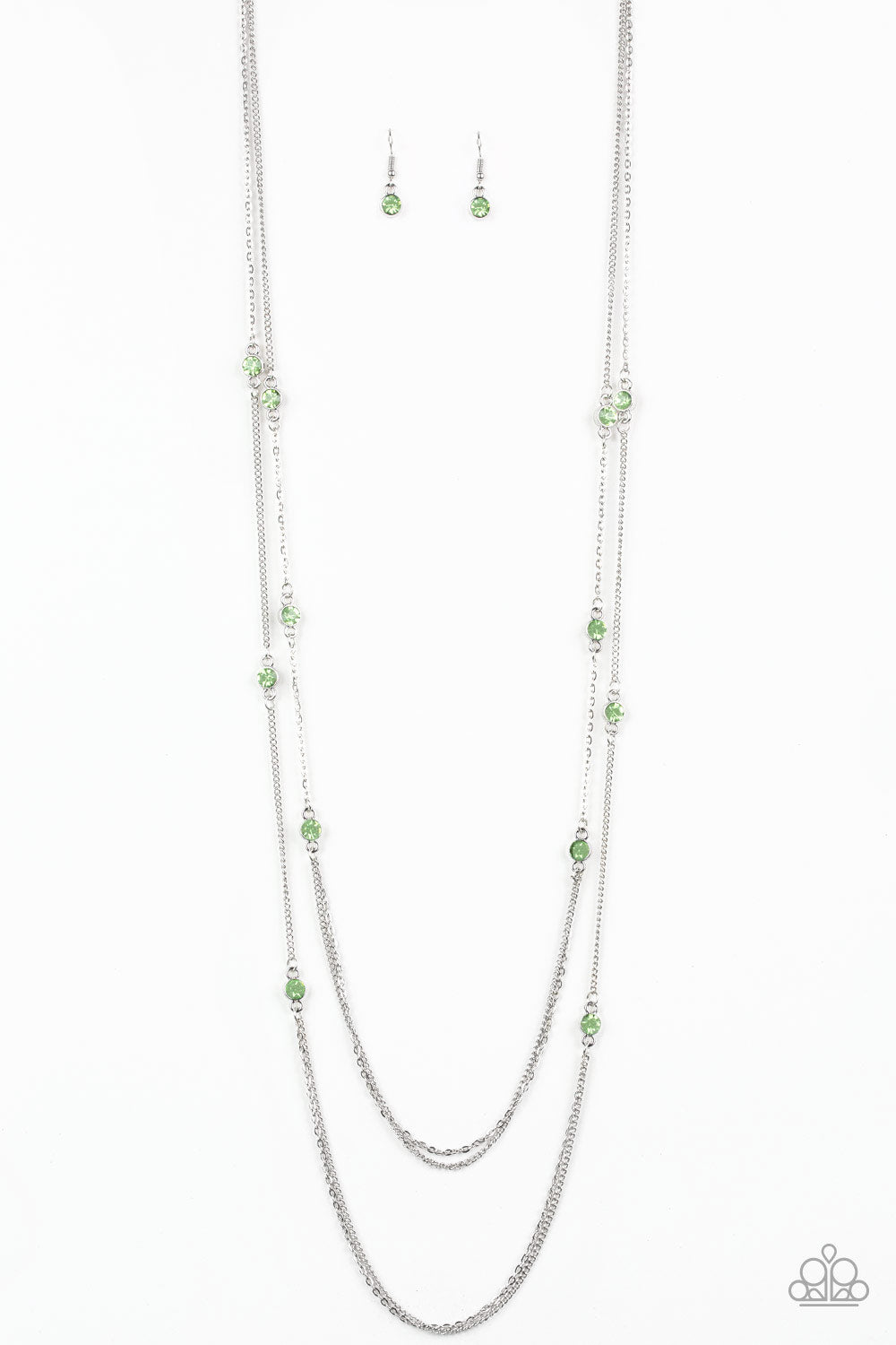 Sparkle of the Day - green - Paparazzi necklace