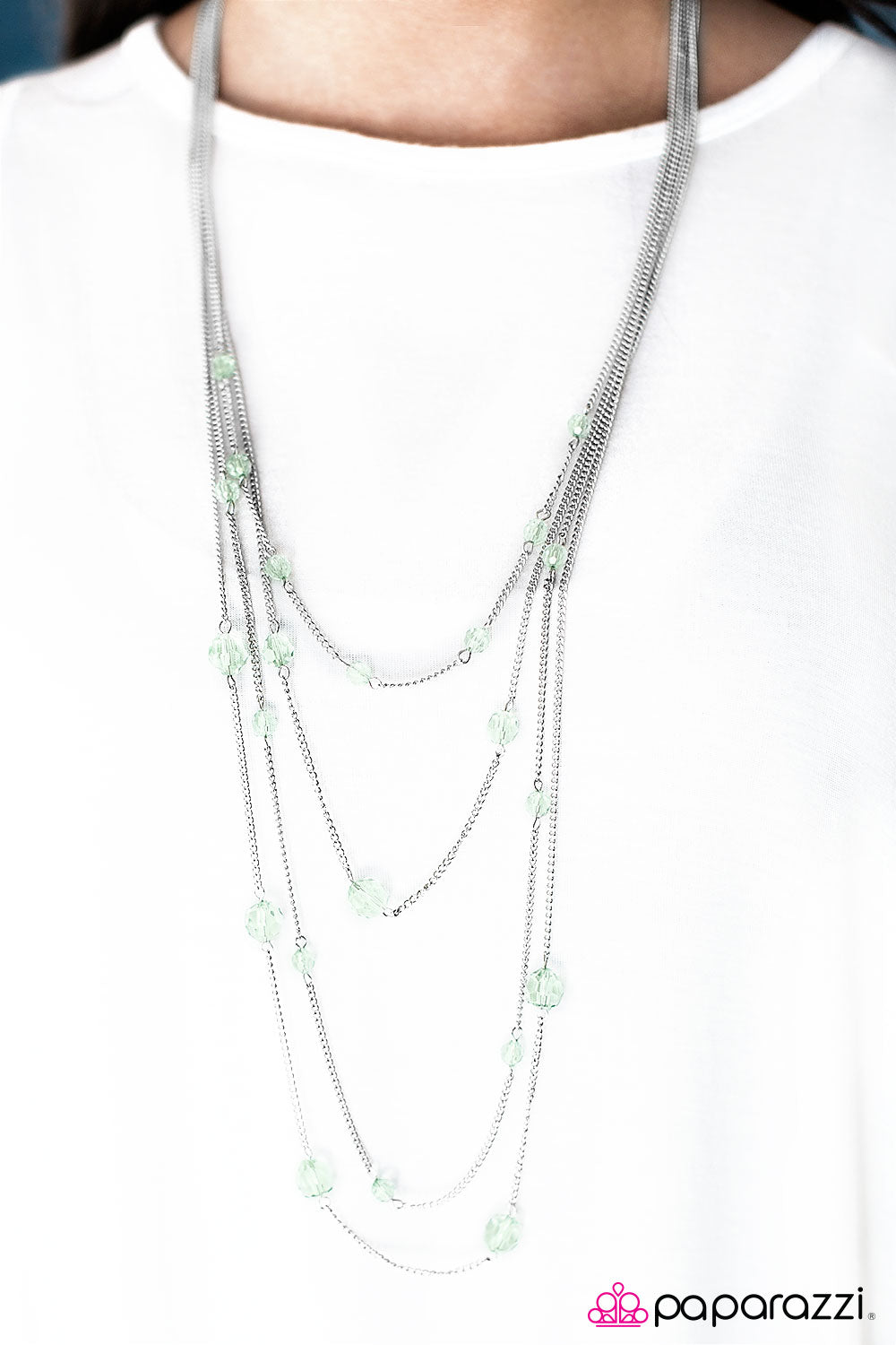 Sparkling Intentions - Green - Paparazzi necklace
