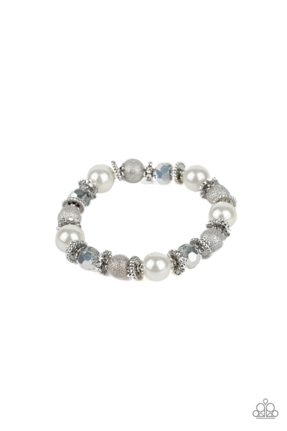 Sparkling Conversation - white - Paparazzi bracelet