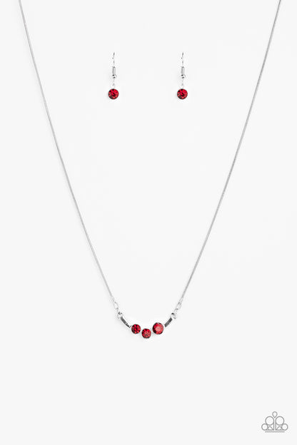 Sparkling Stargazer - red - Paparazzi necklace