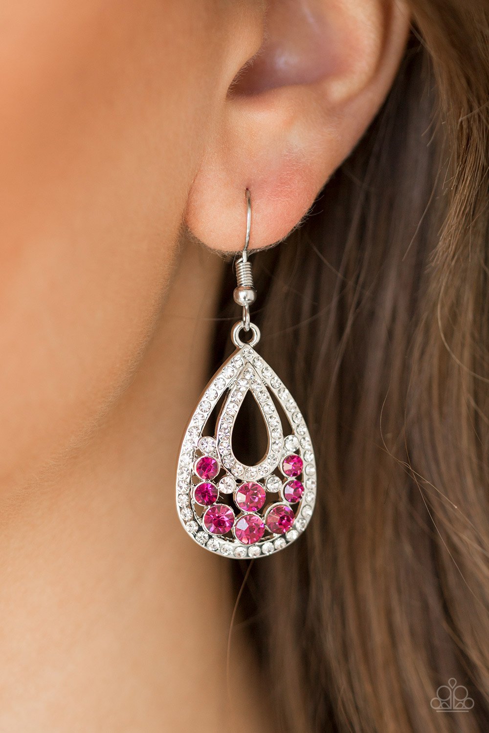 Sparkling Stardom - pink - Paparazzi earrings
