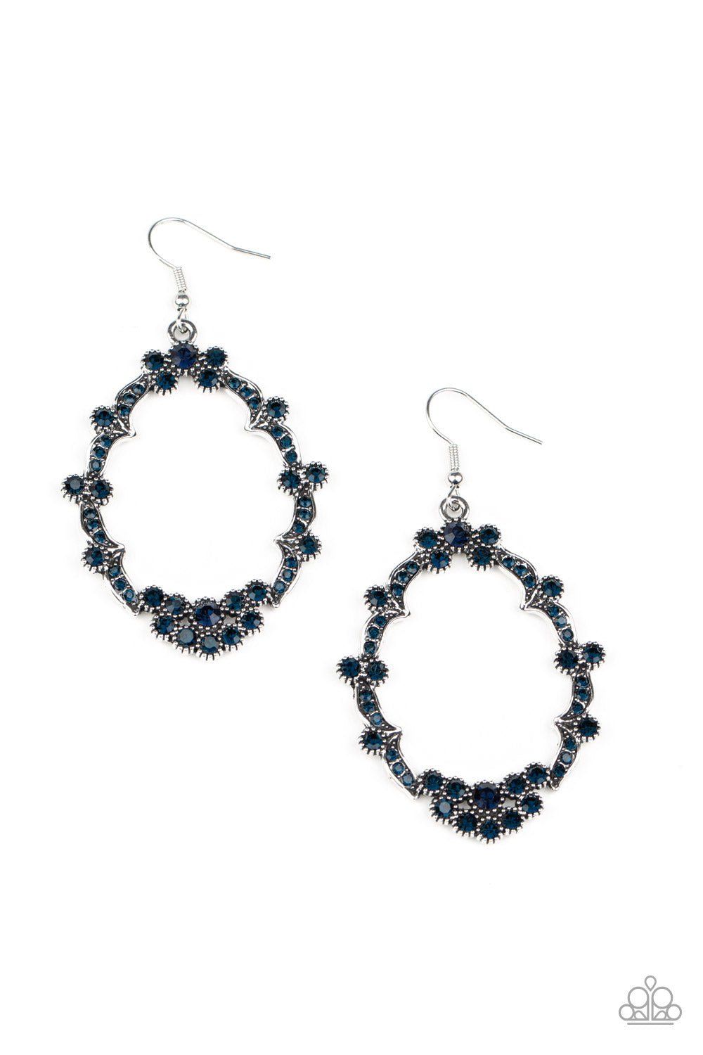Sparkly Status - blue - Paparazzi earrings