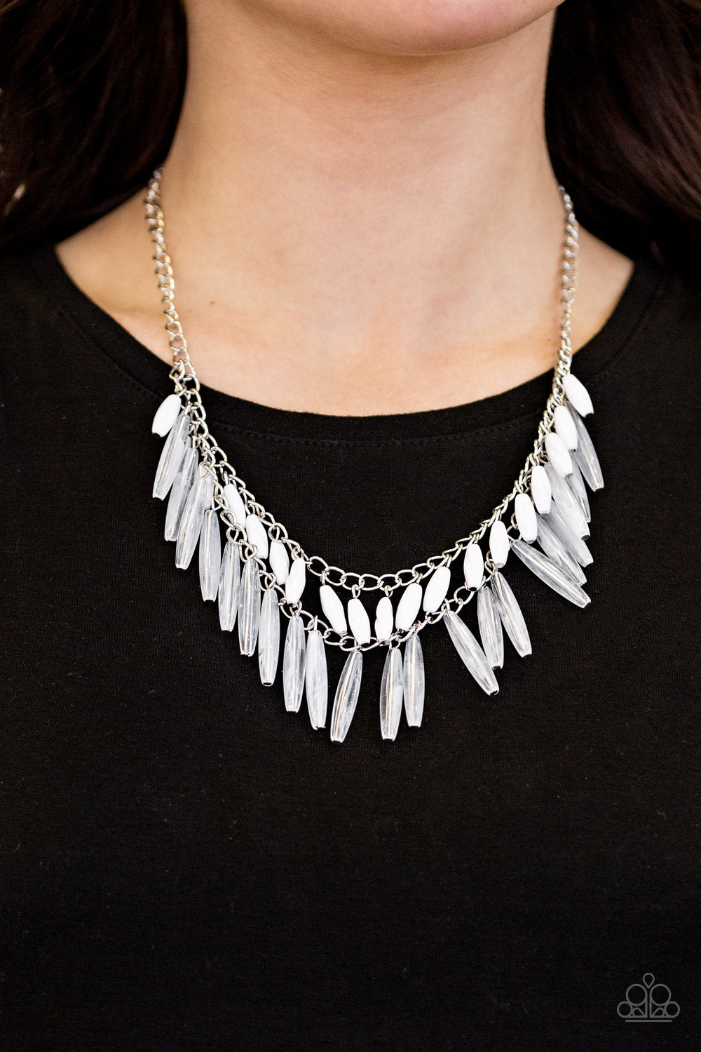 Speak of the Diva - white - Paparazzi necklace
