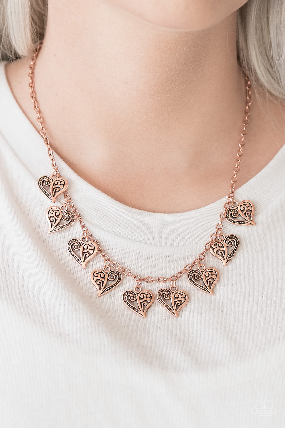 Speaking from the Heart - copper - Paparazzi necklace