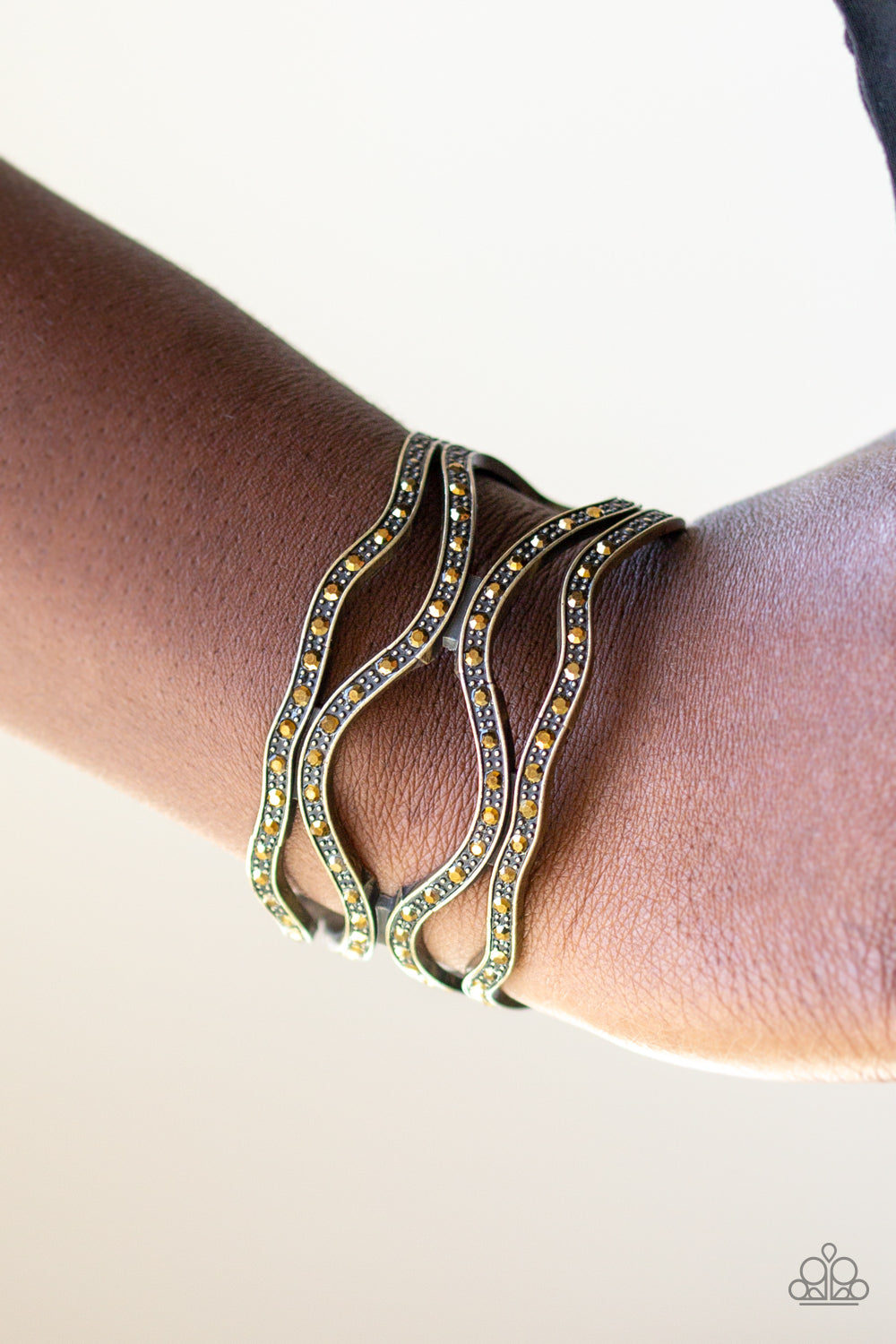Speaks Volumes - brass - Paparazzi bracelet