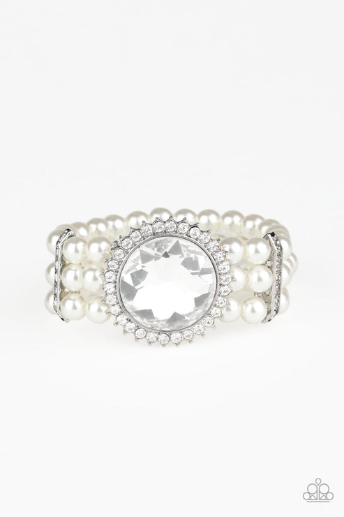 Speechless Sparkle - white - Paparazzi bracelet – JewelryBlingThing