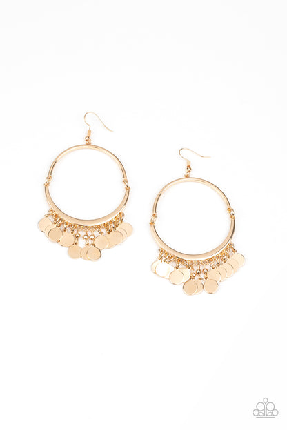Speed of SPOTLIGHT - gold - Paparazzi earrings