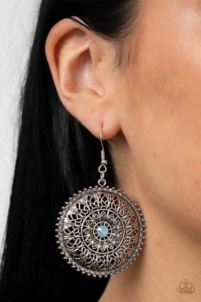 Spellbinding Botanicals - blue - Paparazzi earrings