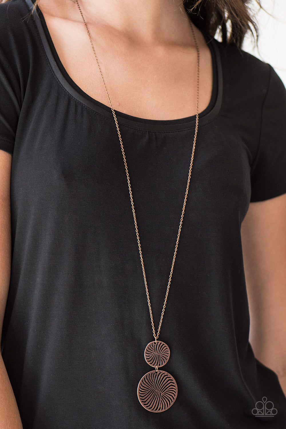 Spin Your Wheels - copper - Paparazzi necklace