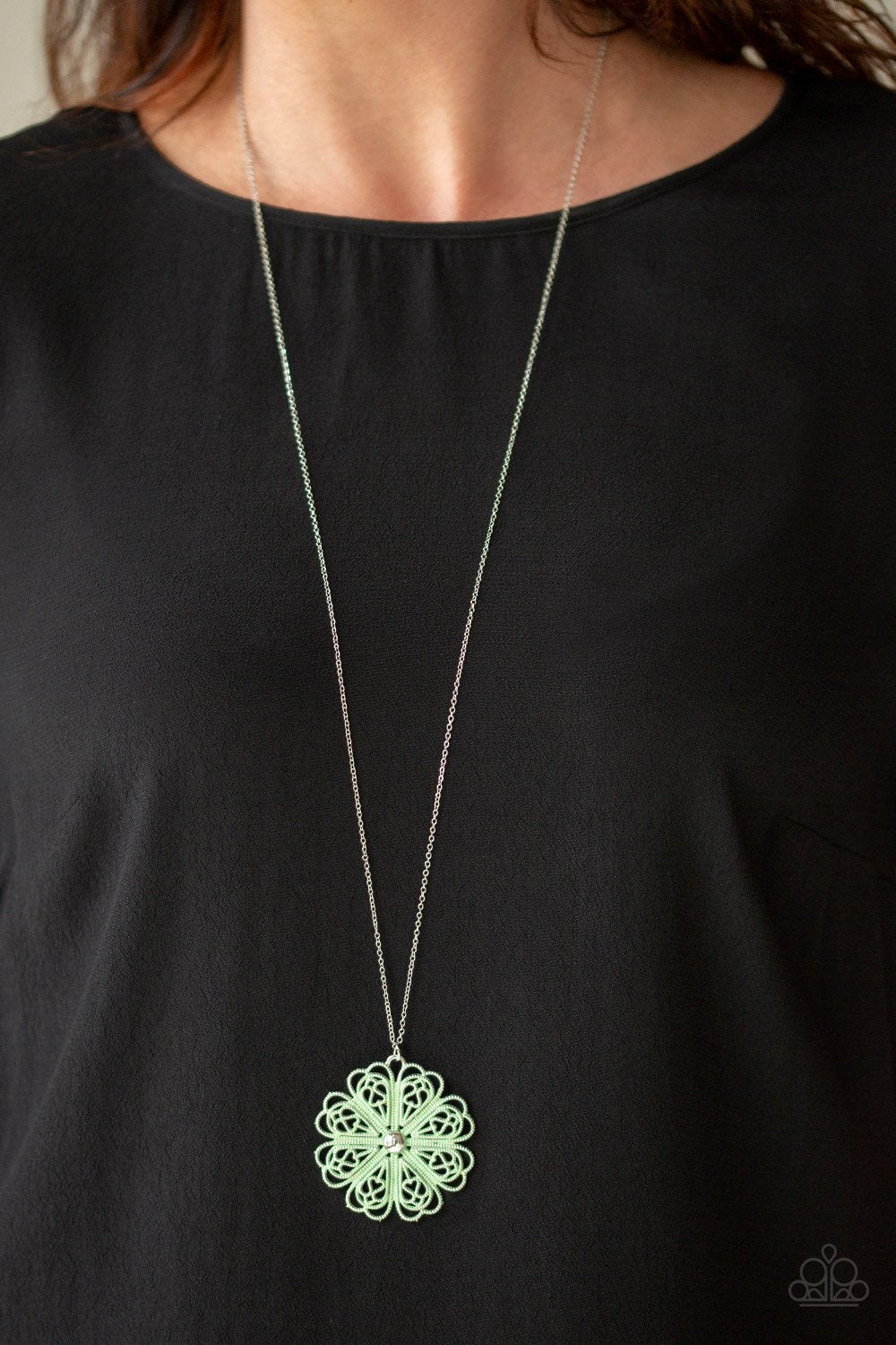 Spin Your PINWHEELS-green-Paparazzi necklace