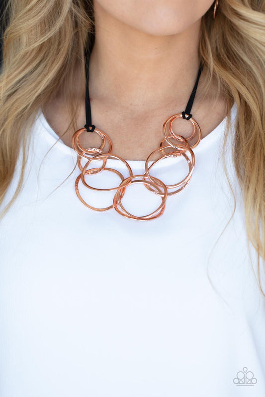 Spiraling Out of COUTURE - copper - Paparazzi necklace