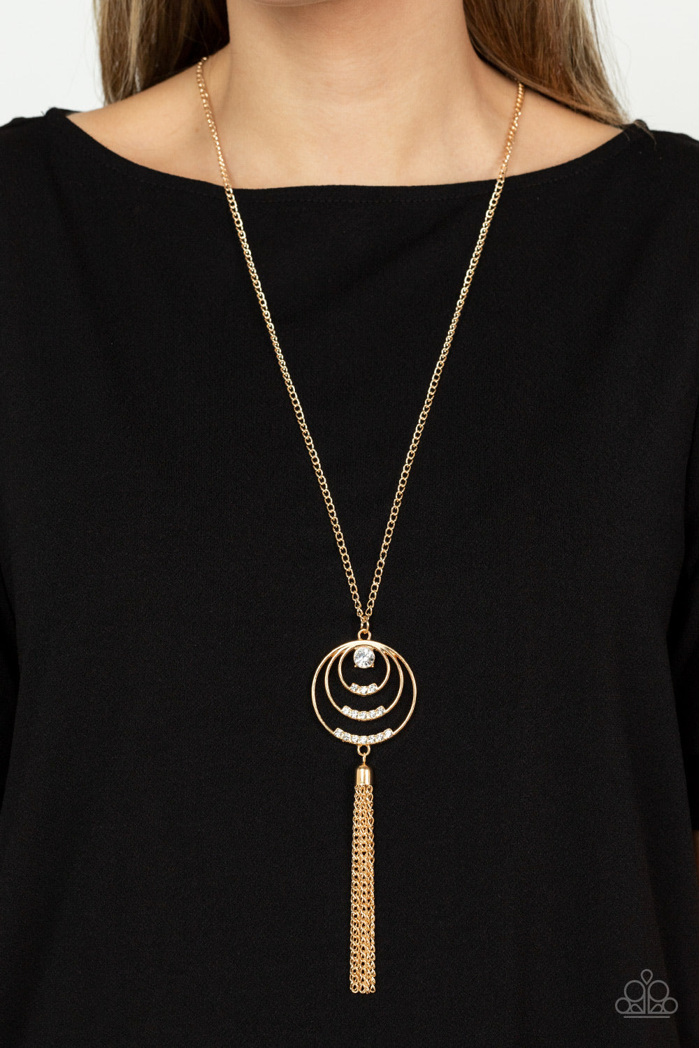 Spiraling Sparkle - gold - Paparazzi necklace