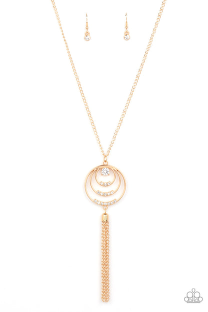 Spiraling Sparkle - gold - Paparazzi necklace