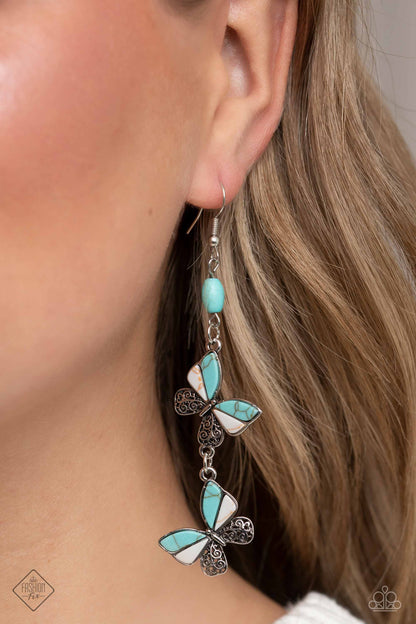 Spirited Soar - blue - Paparazzi earrings