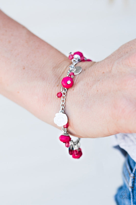 Spoken For-pink-Paparazzi bracelet
