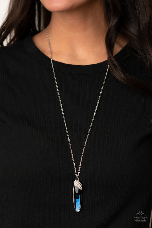 Spontaneous Sparkle - blue - Paparazzi necklace