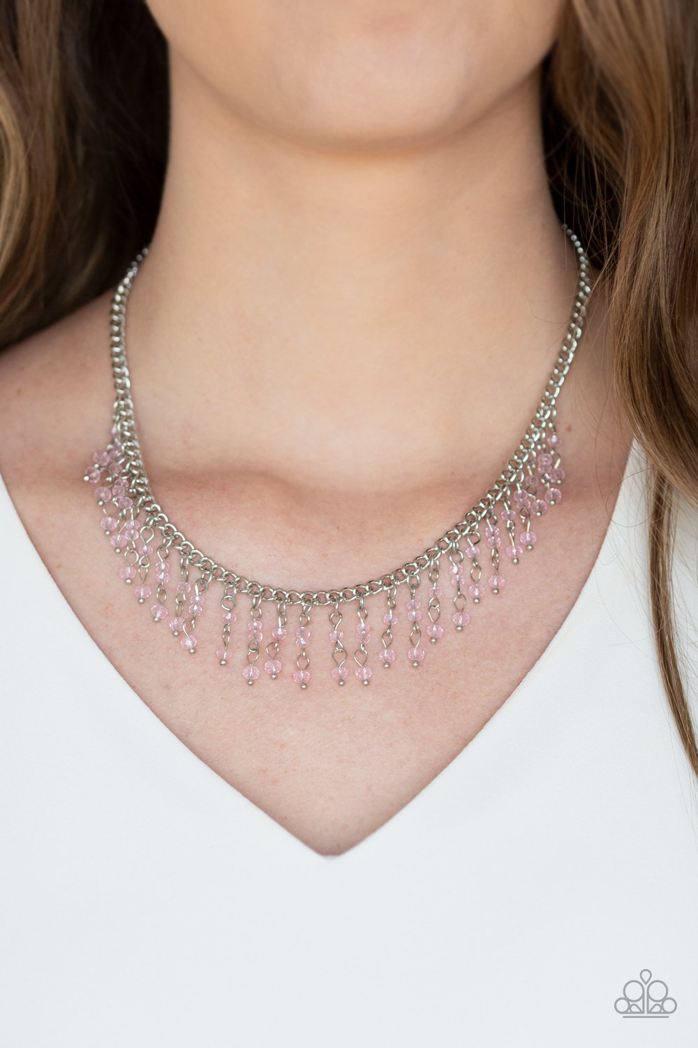 Sporadic Sparkle - pink - Paparazzi necklace