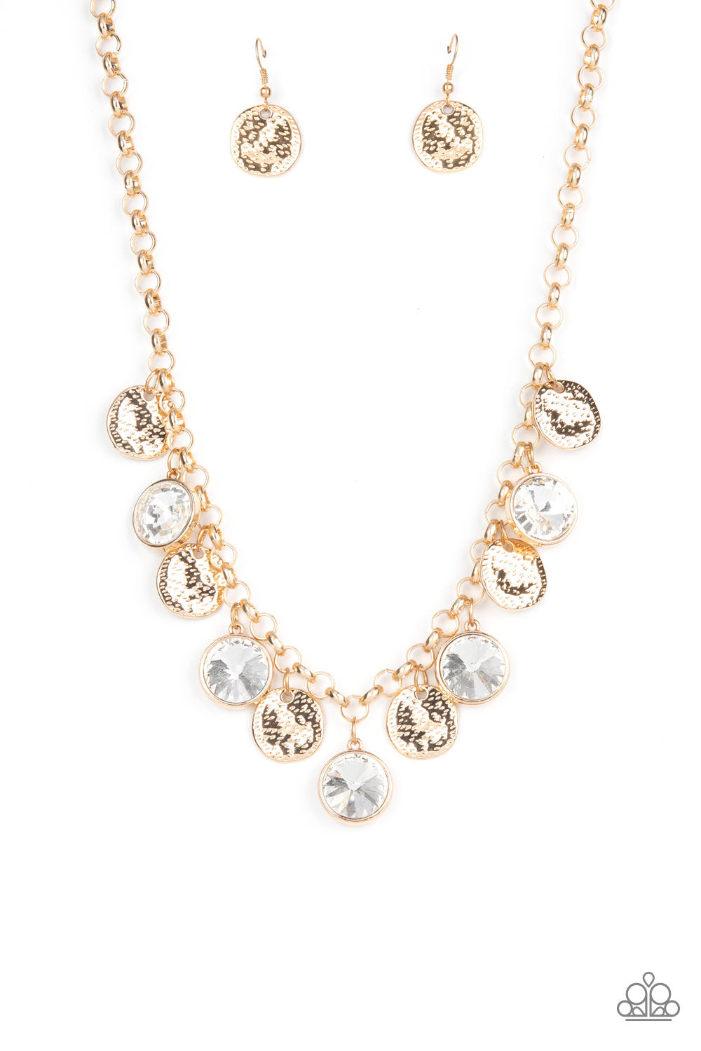 Spot On Sparkle - gold - Paparazzi necklace