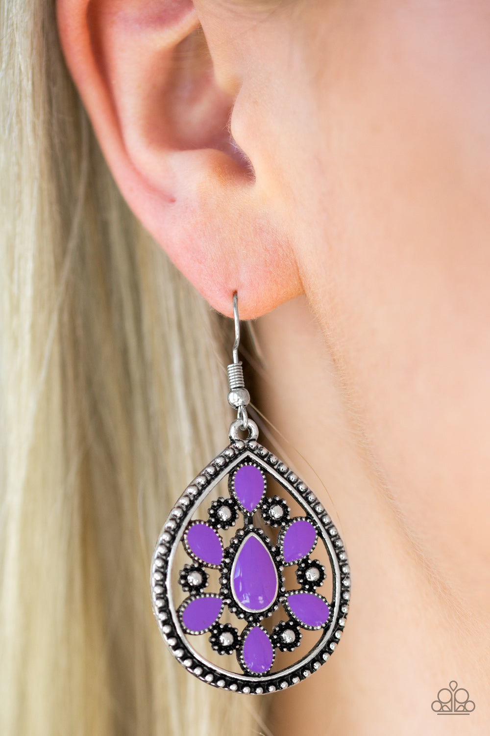Spring Arrival - purple - Paparazzi earrings