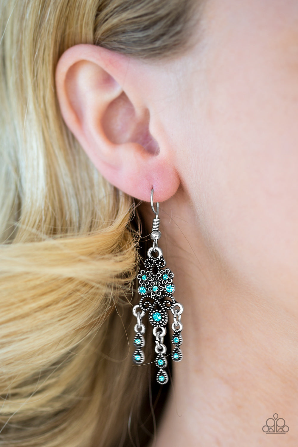 Spring Bling - blue - Paparazzi earrings