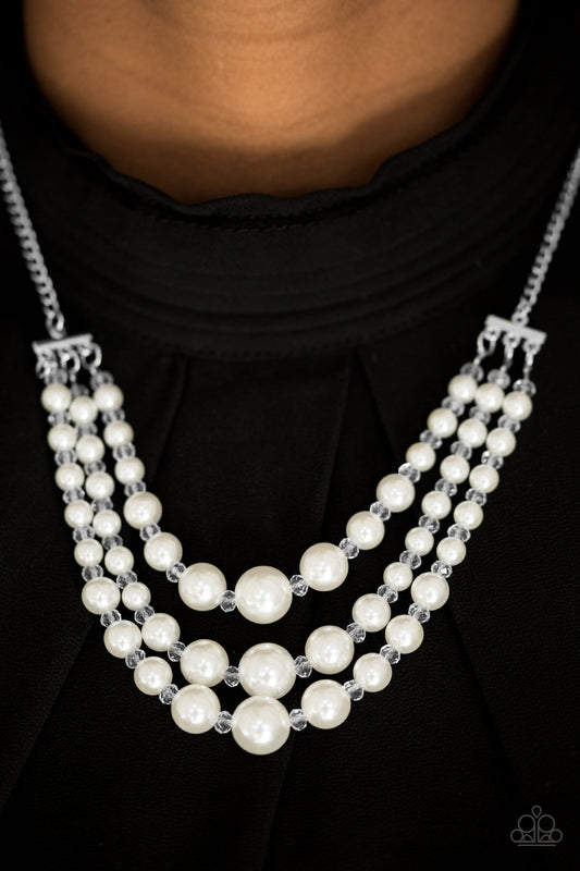 Spring Social - white - Paparazzi necklace