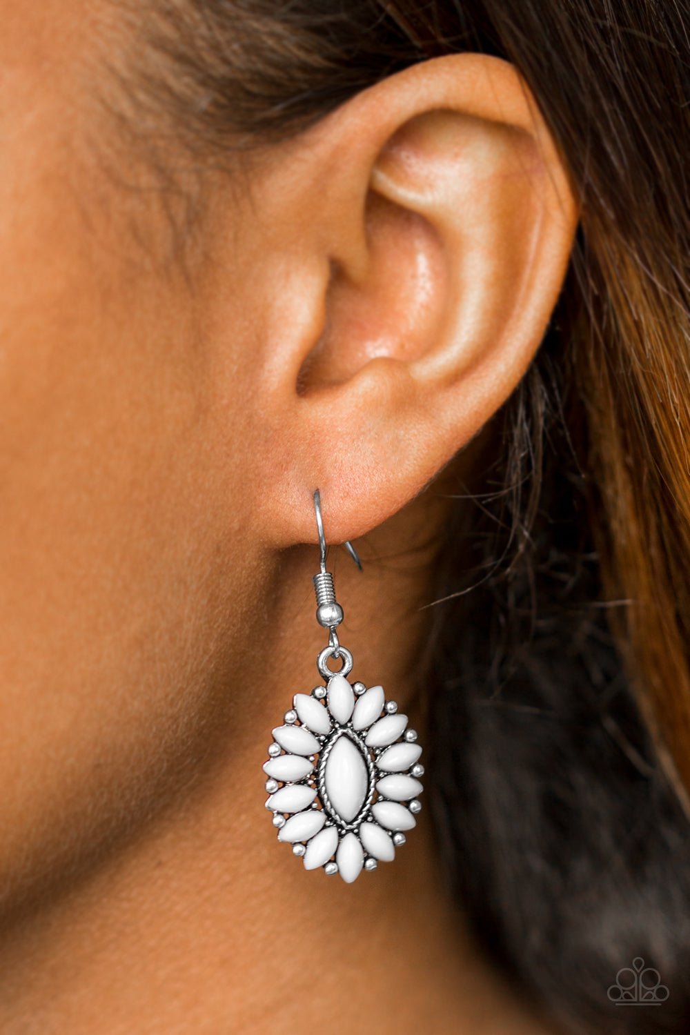 Spring Tea Parties - silver - Paparazzi earrings